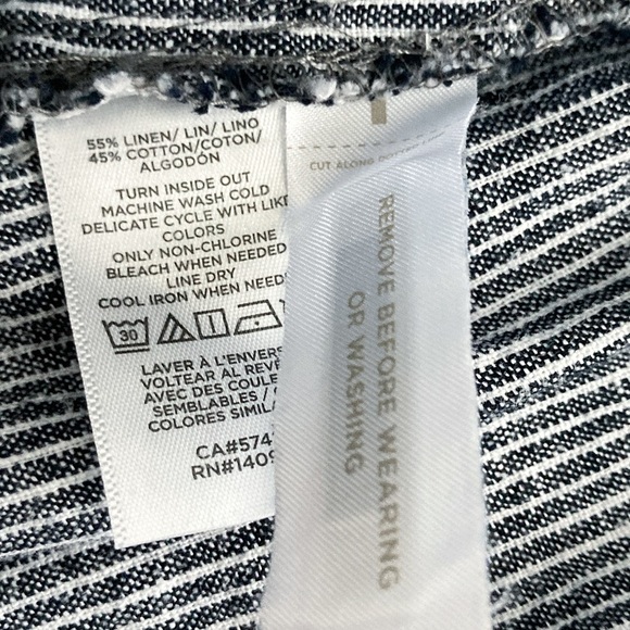 New With Tags Ann Taylor Loft Linen Cotton Striped Twill Utility Jacket - Picture 7 of 7